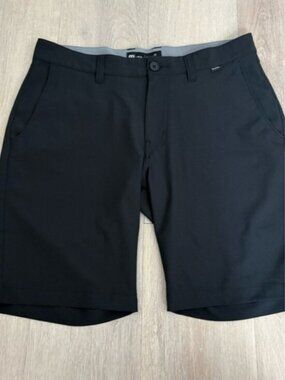 Travis Mathew Mens Starnes Shorts 32 Waist Black Sporty Golf Active Lightweight